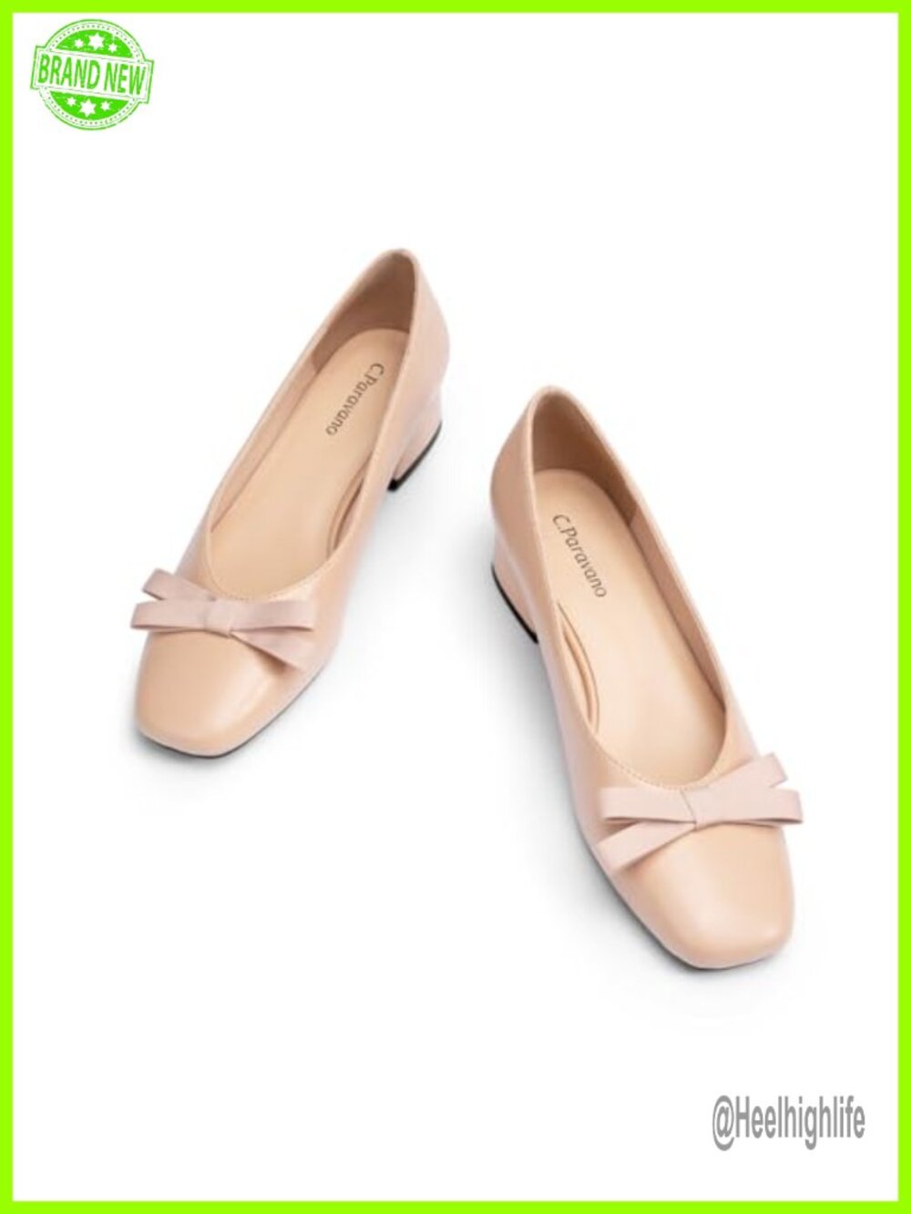 Women's Square Toe Chunky Block Heel Pumps Dressy Casual Nappa Lambskin Insole
